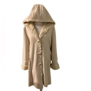 Coldwater Creek faux fur trimmed coat